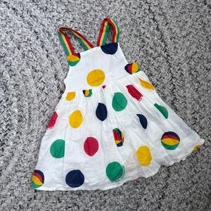 Stella McCartney Kids White Dress with Multicolor Dots